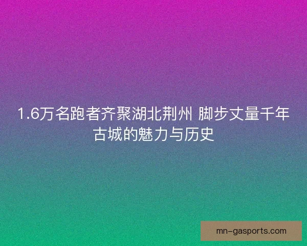 1.6万名跑者齐聚湖北荆州 脚步丈量千年古城的魅力与历史