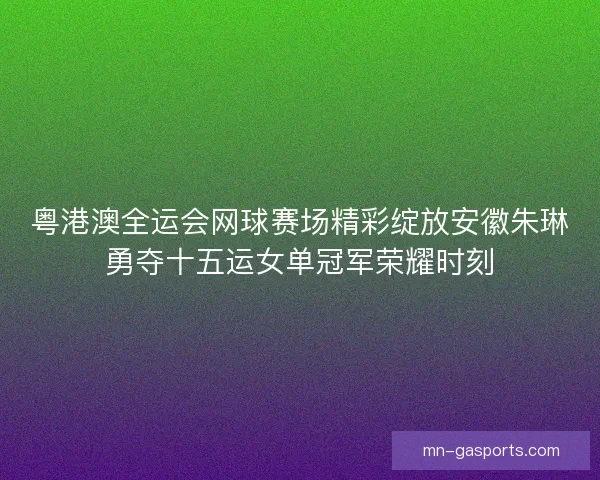粤港澳全运会网球赛场精彩绽放安徽朱琳勇夺十五运女单冠军荣耀时刻
